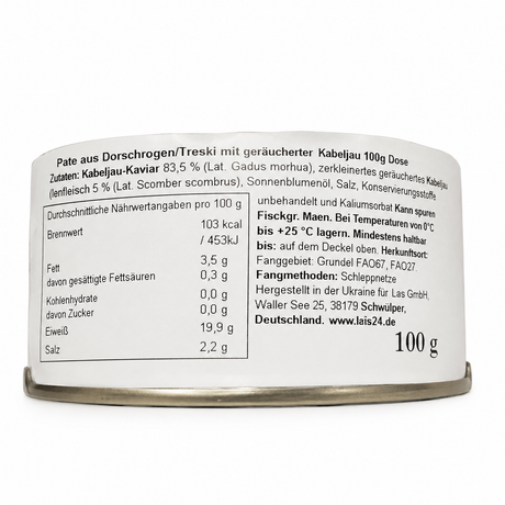Cod Caviar Pate with Smoked Mackerel - Veladis 100g