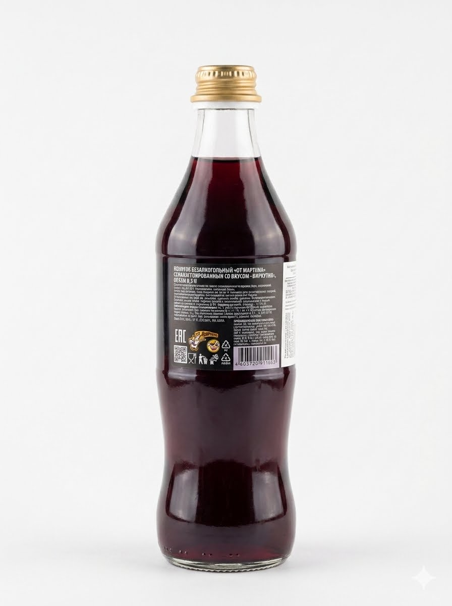 Ot Martina Sparkling Water, Grape - 0.5L