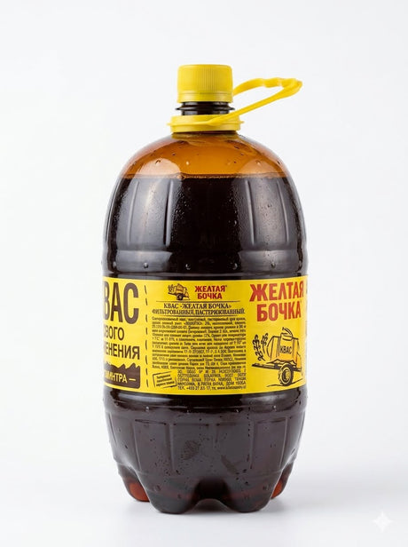 Kvas, Filtered & Pasteurised - Yellow Barrel 1.5L