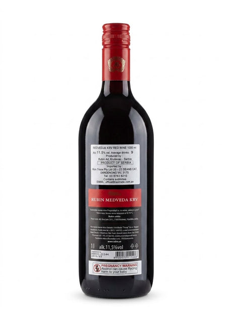 Medvedja KRK, Rubin Red Wine 750ml