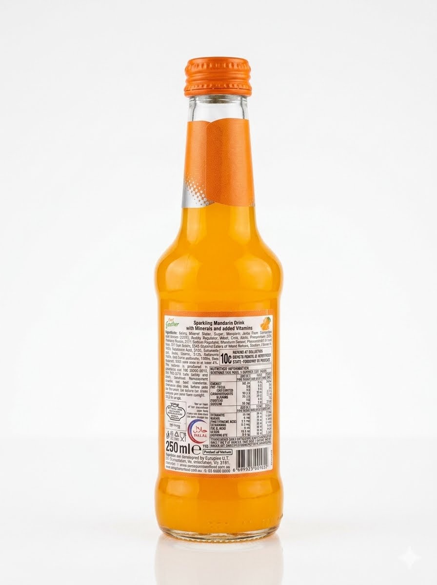 Fresa Fresher Mandarin, Sparkling Drink 250ml