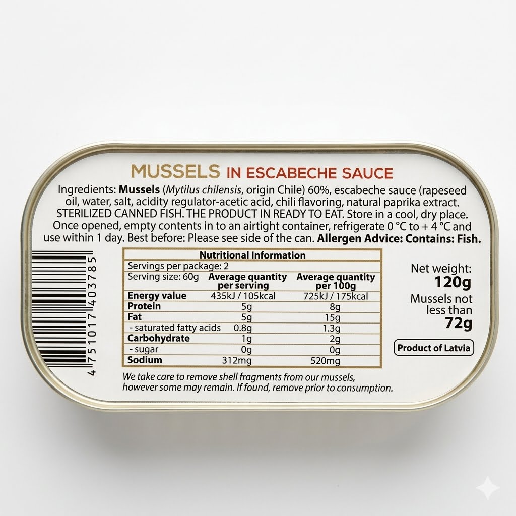 Mussels in Escabeche Sauce - Banga 120g