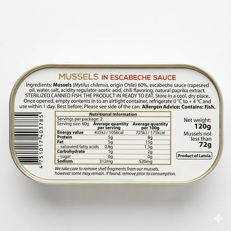 Mussels in Escabeche Sauce - Banga 120g