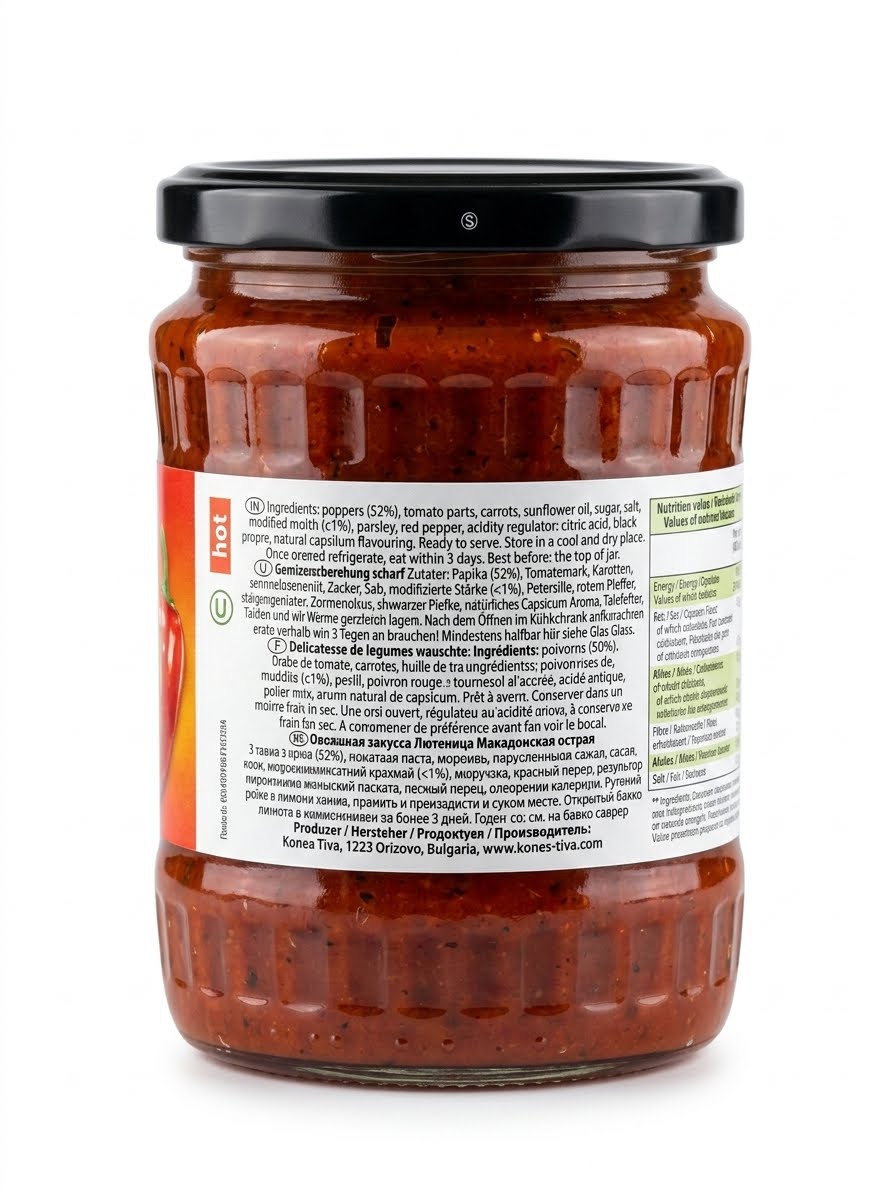 Lutenitza Chunky Pepper Relish - Konex 550g