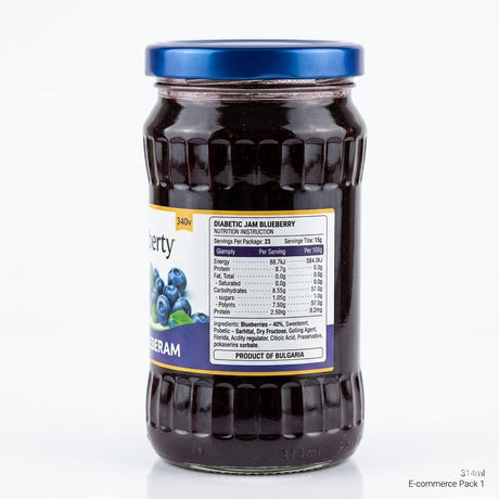 Blueberry Diabetic Jam, "Jam and Jam", 340g