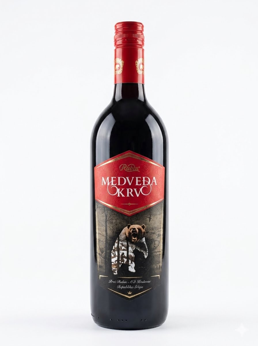 Medvedja KRK, Rubin Red Wine 750ml