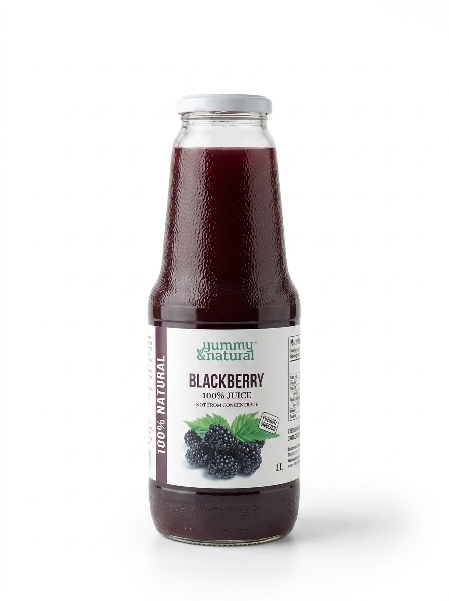 Blackberry 100% Juice, "Yummy and Natural", 1L