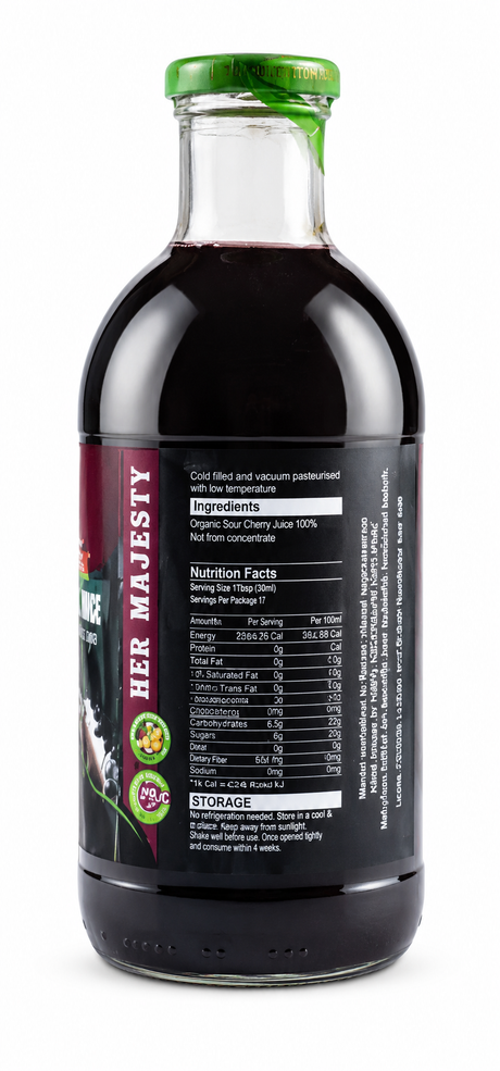 Sour Cherry Juice, Organic 100% - Georgia's Natural, 1L