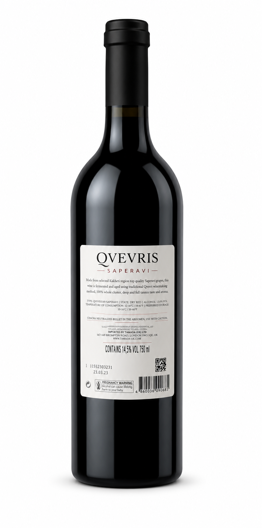 Qvevris Saperavi, Dry Red 2021 - Tbilvino, 750ml