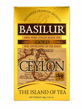 Basilur Gold The Island of Tea Ceylon Black Tea 40g, 20 Tea Bags