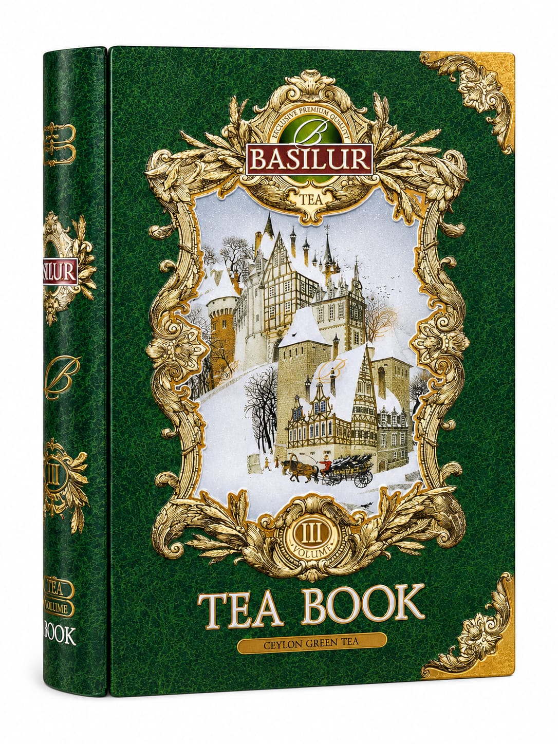 Tea Book, Volume III, Ceylon Green Tea - Basilur 100g Metal Box
