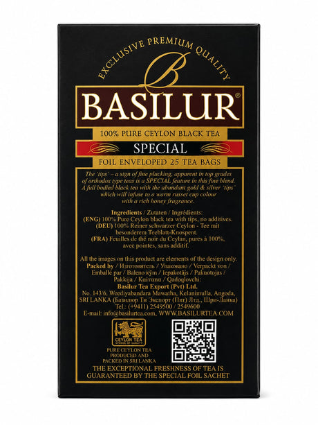 Basilur The Island of Tea Special Ceylon Black Tea 50g, 25 Tea Bags