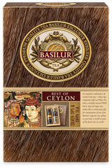Pure Ceylon Tea, Best of Ceylon, Silver Tips 30g & Tippy Tea 70g - Basilur 100g Wooden Box