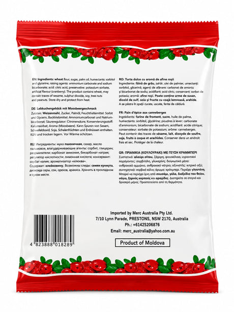 Gingerbread Cookies with Cranberry - Franzeluta 400g