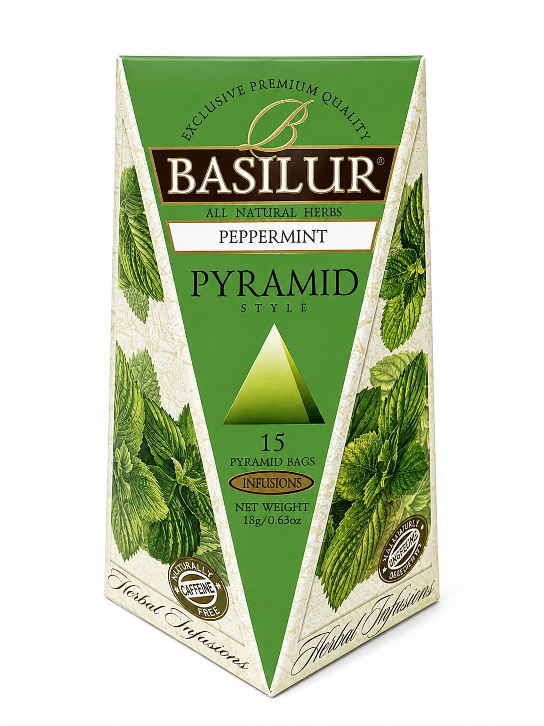 Peppermint Tea, Herbal Infusion, Basilur,  18g, 15 Pyramid Bags