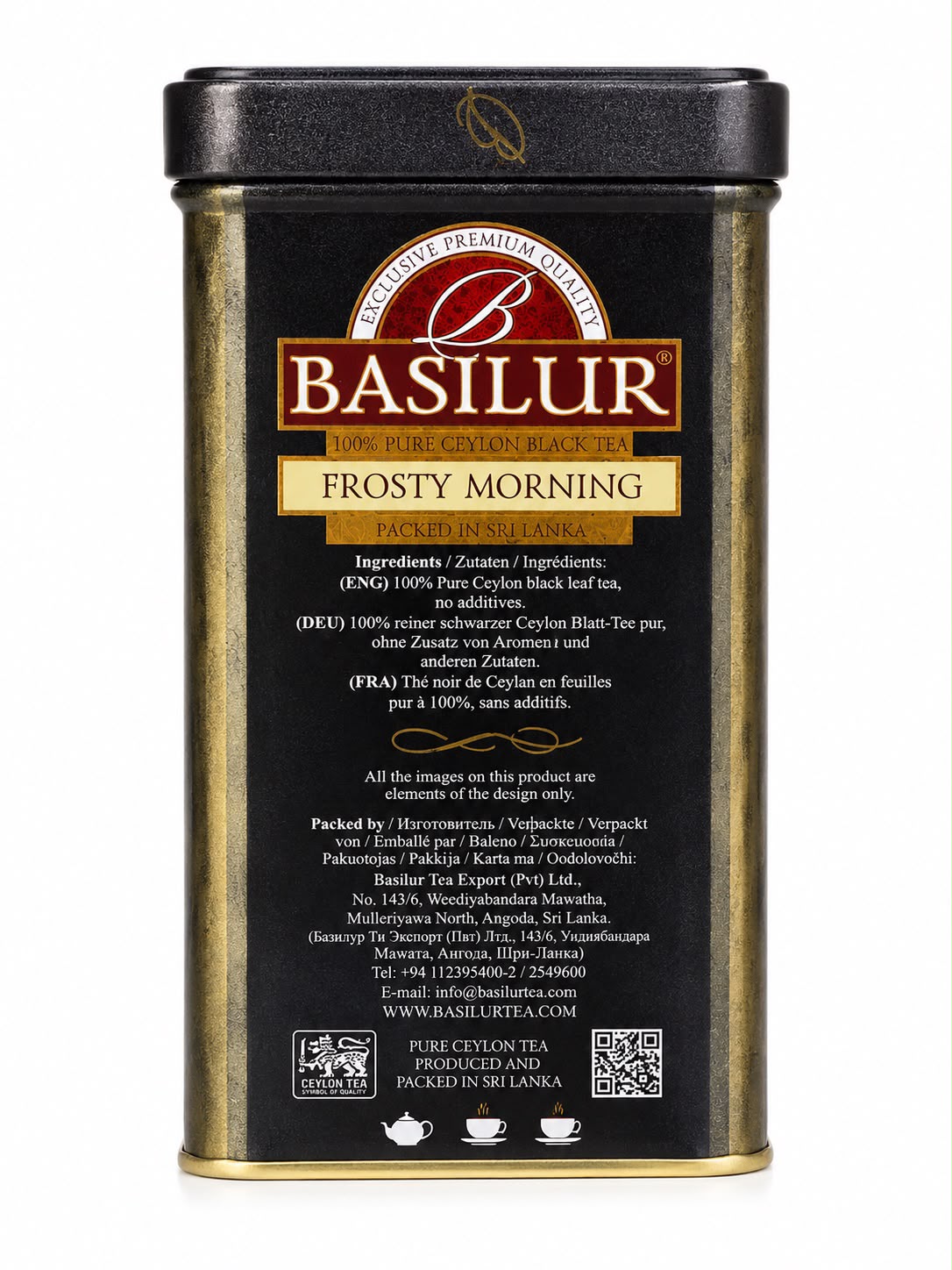 Basilur Frosty Morning, Pure Ceylon Black Tea,"Basilur", 85g,  Metal Package