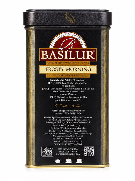 Basilur Frosty Morning, Pure Ceylon Black Tea,"Basilur", 85g,  Metal Package