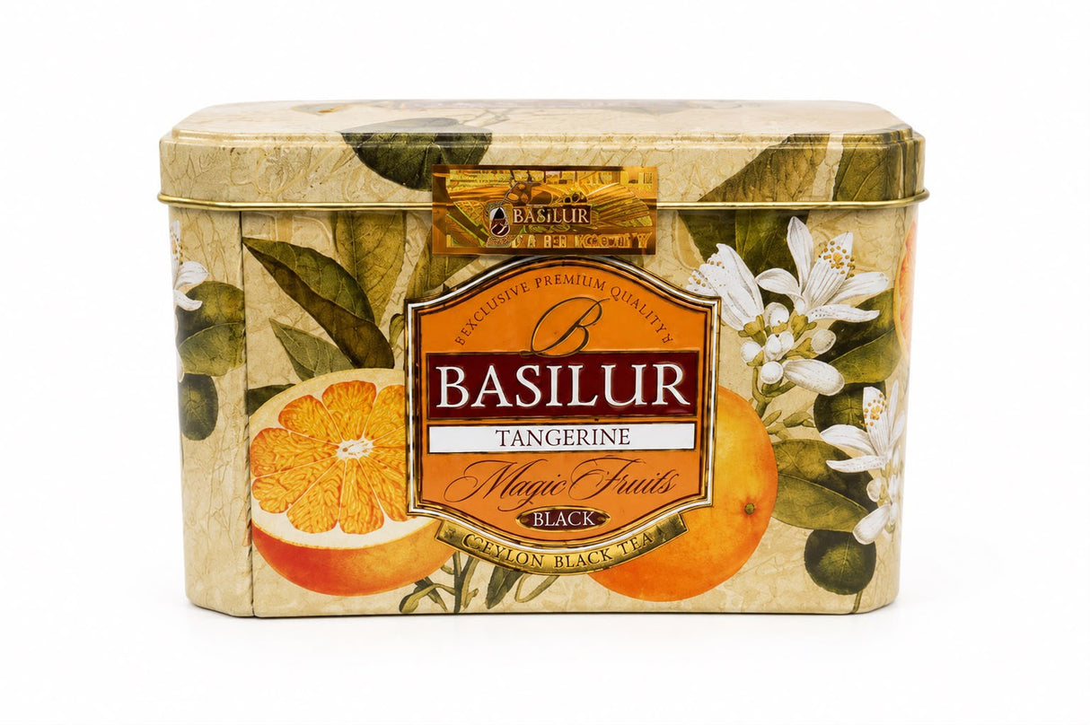 Ceylon Black Tea Tangerine, Magic Fruits, "Basilur", 20 Tea Bags, 40g, Tin