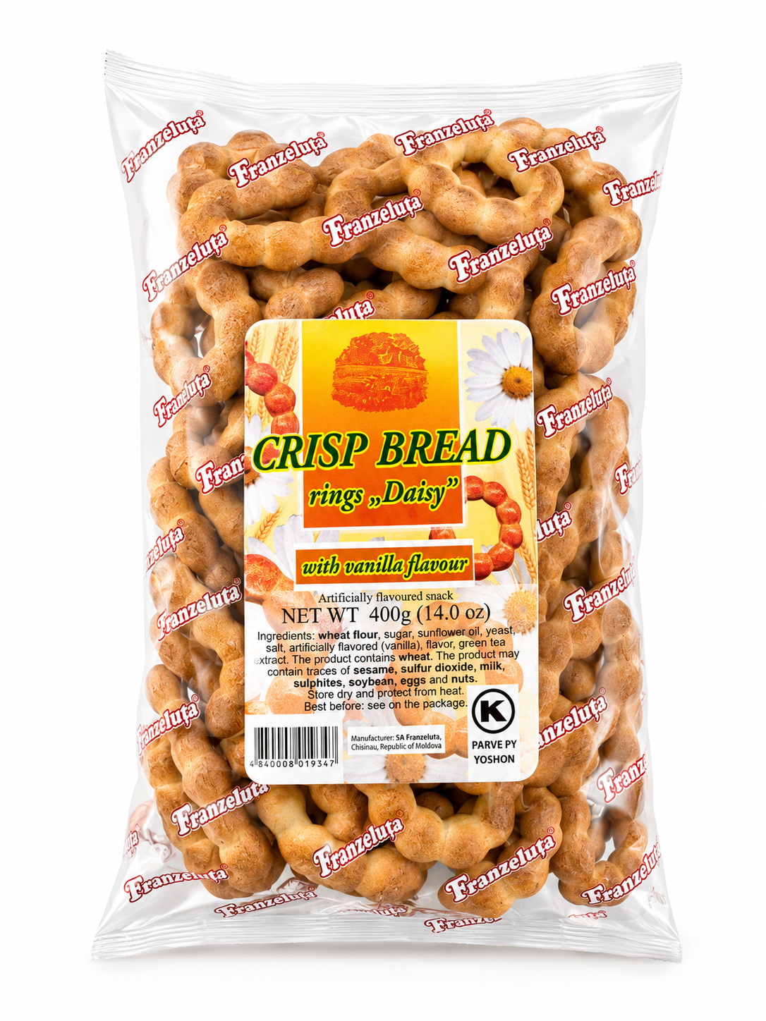 Crisp Bread Rings  with Vanilla  "Daisy", 400g