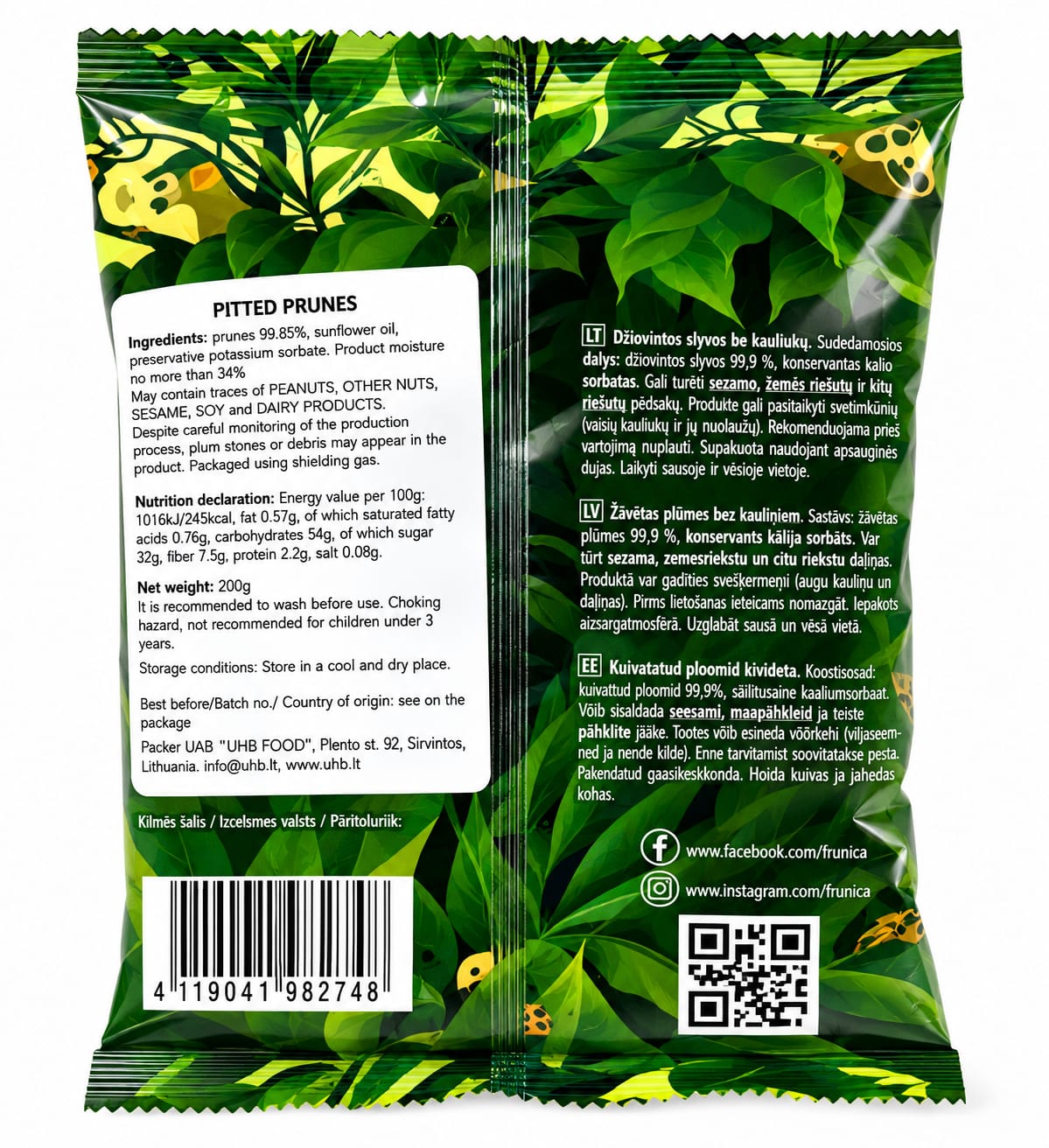 Pitted Prunes - Frunica 200g
