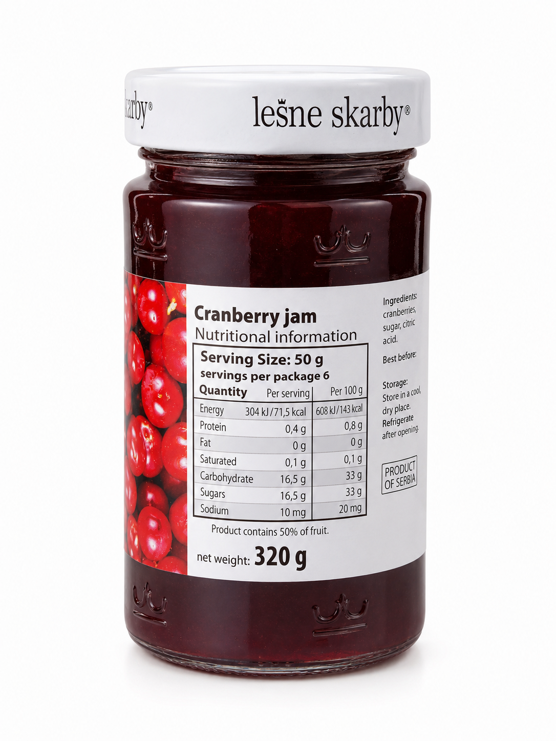 Crarnberry Jam, Forest Treasures, 320g