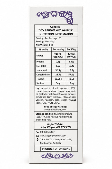 Deli Scale - Candies Dry  Apricots & Walnuts