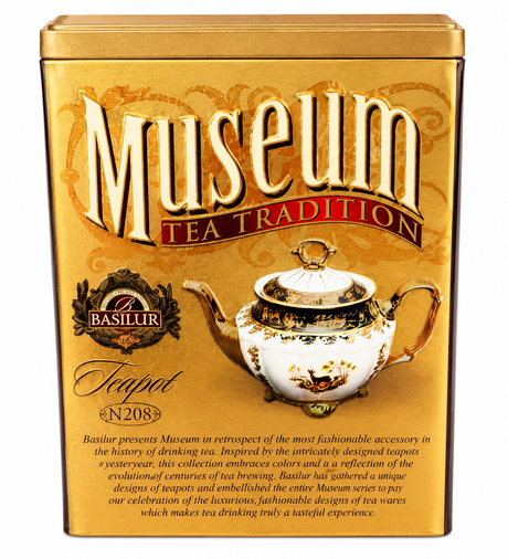 Teapot No.208 Museum Collection, Ceylon Black Tea Loose Leaf, "Basilur", 100g
