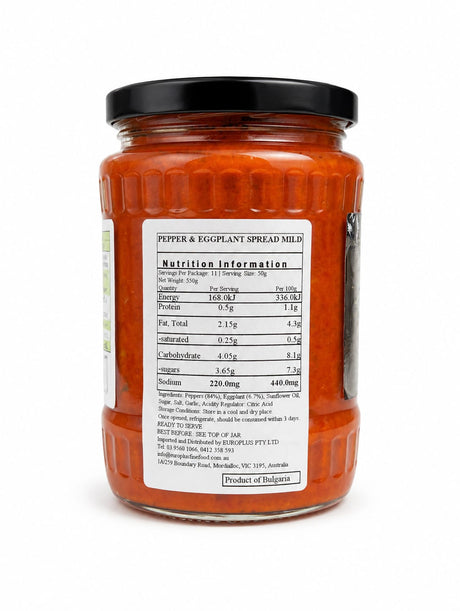 Pepper & Eggplant Spread, Mild- Konex Foods, 550g
