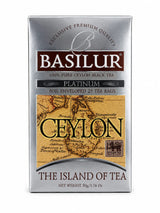 Basilur Platinum Ceylon Black Tea 50g, 25 Tea Bags, Carton Package