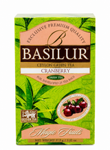 Ceylon Green Tea Cranberry, Magic Fruits - Basilur, 37.5g, 25 Tea Bags