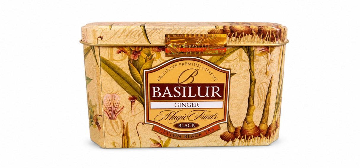 Ceylon Black Tea, Ginger, Magic Fruits - Basilur,  40g, 20 Tea Bags, Metall Package