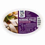 Herring Fillet Slightly Salted, Garlic Taste in Oil, Fish Master, 300g