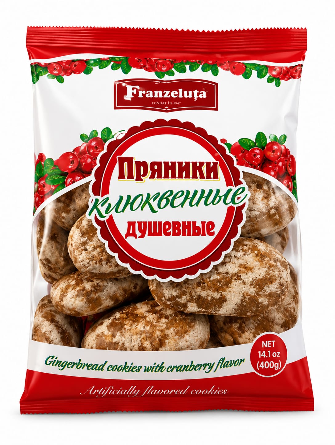 Gingerbread Cookies with Cranberry - Franzeluta 400g