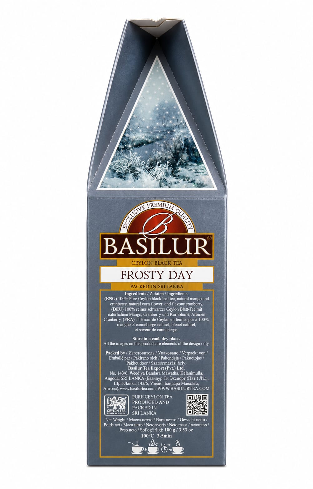 Ceylon Black Tea Frosty Day, Loose Leaf - Basilur 100g Carton