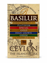 Ceylon Assorted Black & Green Teas, The Island of Tea - Basilur 25 Tea Bags 47.5g