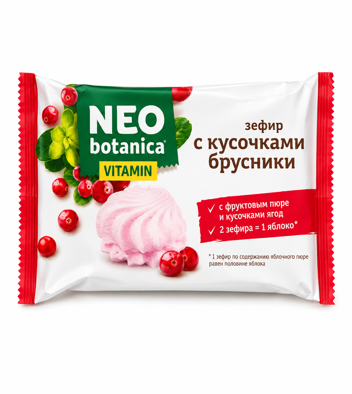 Vitamin Zefir with Lingonberry Pieces - Neo-botanica 250g