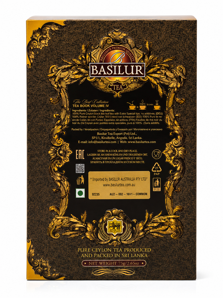 Ceylon Black Leaf Tea with Extra Special tips, Tea Book  Volume IV, Basilur,  75g