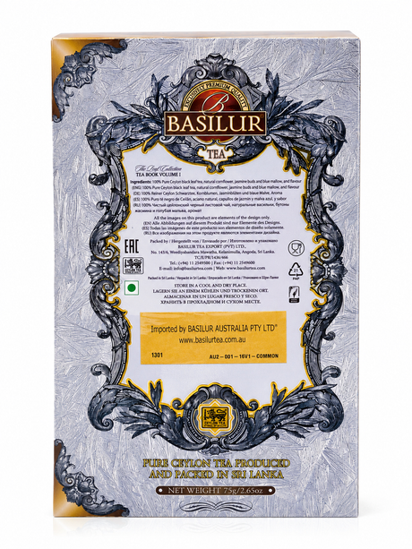 Tea Book,  100% Pure Ceylon Black Leaf Tea, Volume I, Basilur, 75g