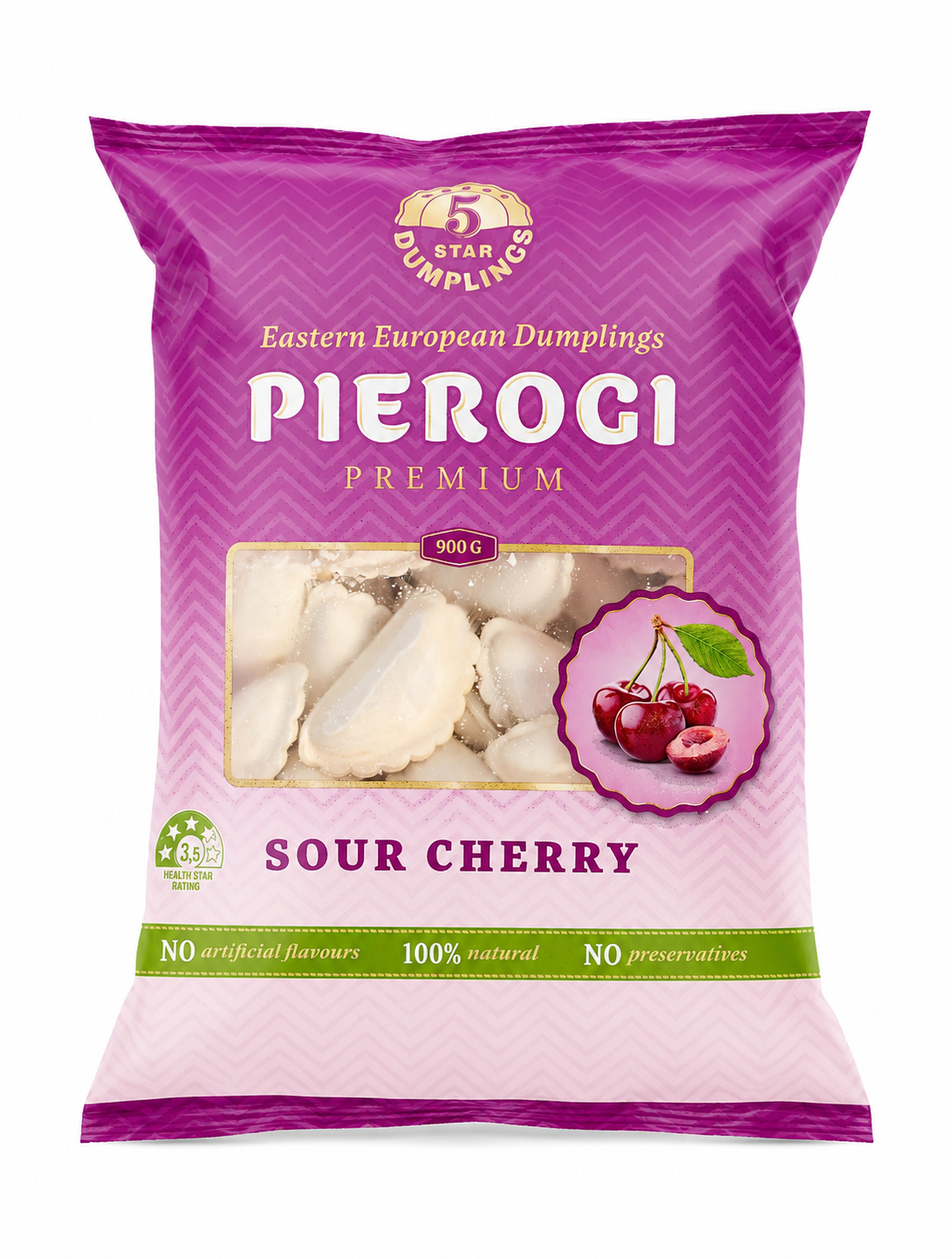 Vareniki with Sour Cherry, Five Star Dumplings, 900g