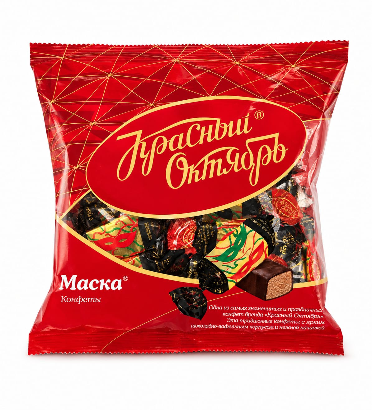 Candies Maska, Chocolate-Glazed Praline - Krasny Oktyabr 250g
