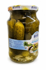 Marinated Cucumbers with Herbs & Garlic - Mel Gherkins 900g