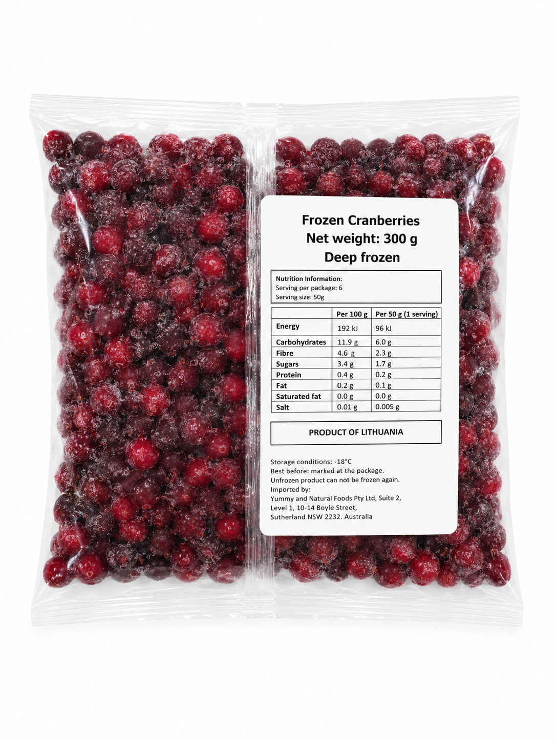Frozen Cranberries - AmbeRye 300g