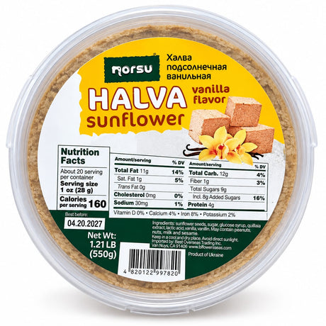 Halva Sunflower, Vanilla Flavor, "Norsu", 550g