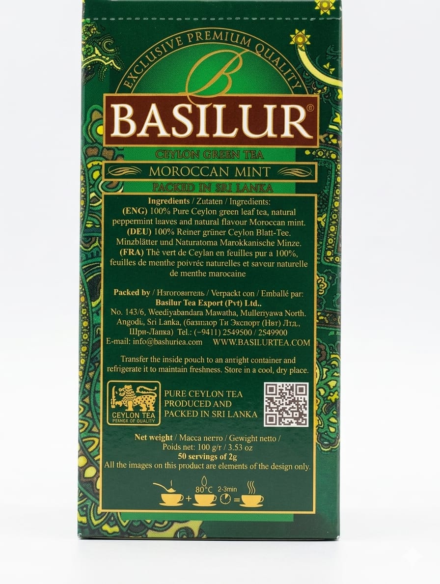 Ceylon Green Tea Moroccan Mint - Basilur 100g