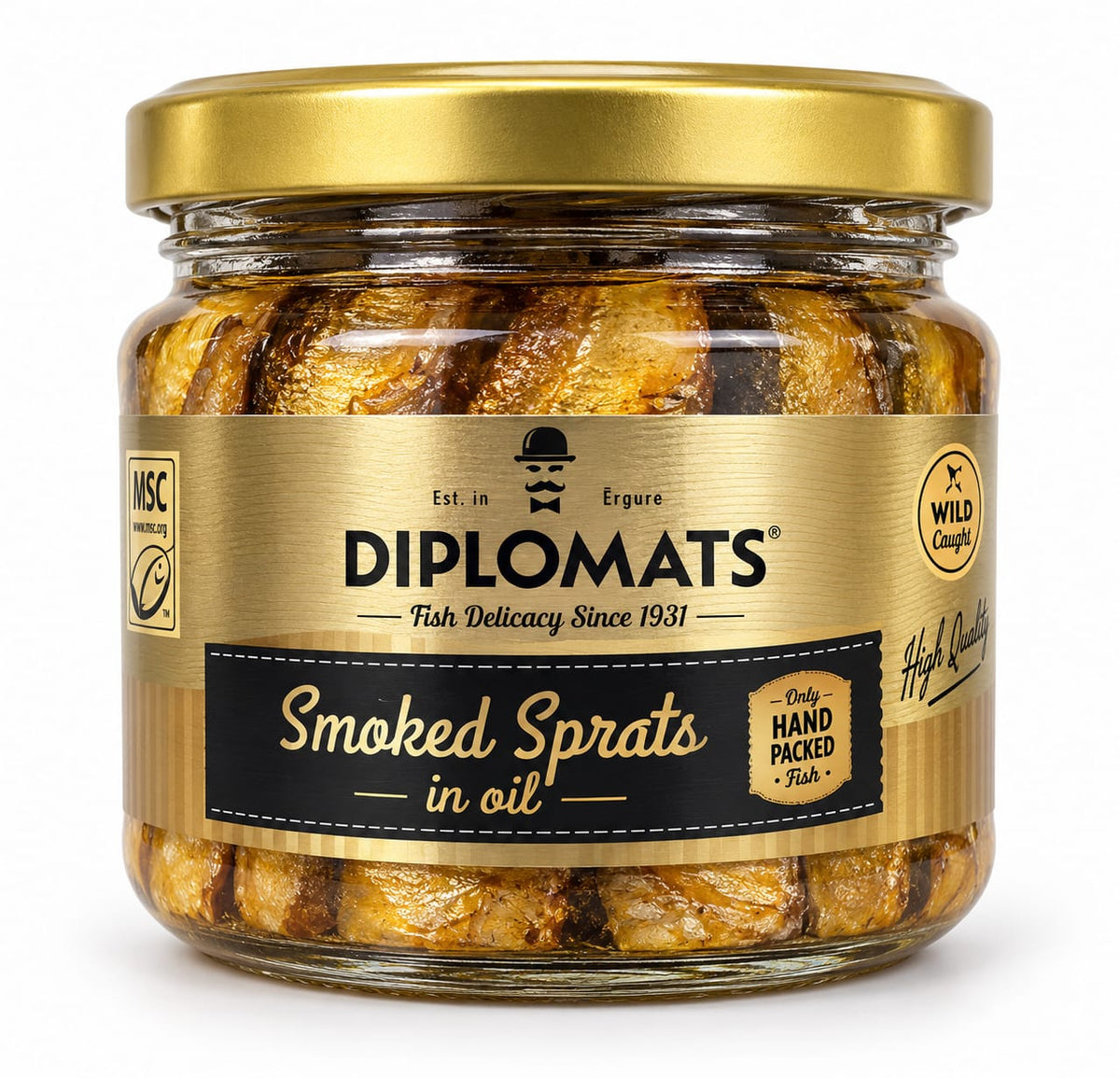 Smoked Sprats in Oil, "Diplomats", 250g