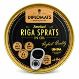 Riga Smoked Sprats in Oil, "Diplomats", 160g
