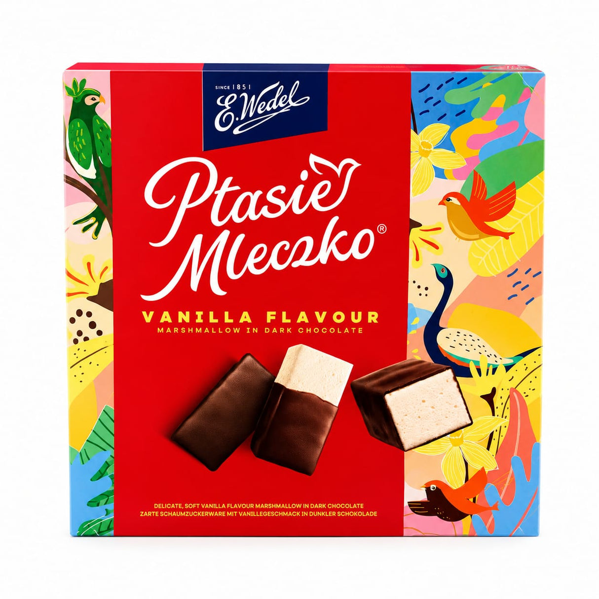 Marshmallow in Dark Chocolate, Vanilla - E. Wedel 340g