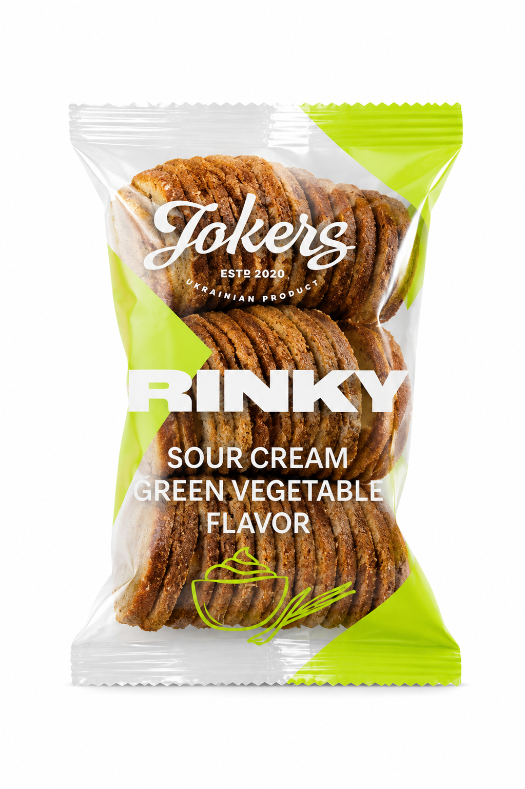 Wheat Croutons, Sour Cream, Green Vegetables Flavour,  "Jokers", 90g