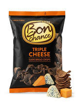Dark Bread Crisps, Triple Cheese, 120g