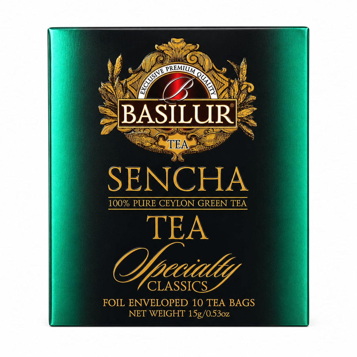 Pure Ceylon Green Tea, Sencha, Specialty Classics - Basilur 15g, 10 Tea Bags